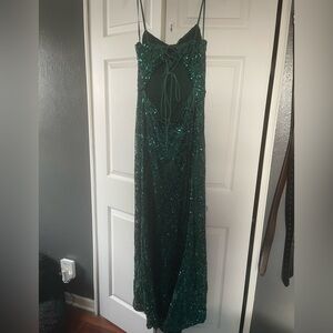 Blondie Nites Green Sequin Dress